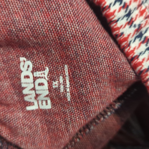 Lands End Sport Knit Straight Leg Hounds tooth print pants - Picture 5 of 5